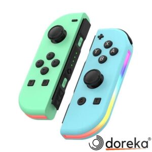 Nintendo Switch/Switch Oled Yüksek Kapasite Titreşimli RGB Işıklı Joy-Con Oyun Kolu 10cm